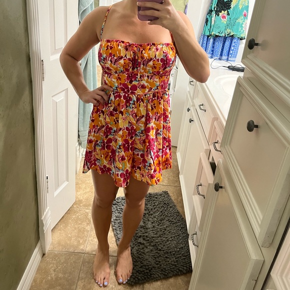 Neon floral romper 🩷🧡💛 - Picture 4 of 5